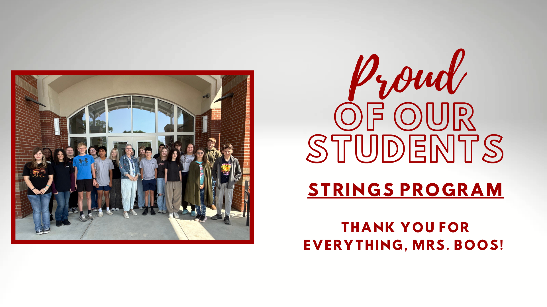 Proud of Our Students: Strings Program